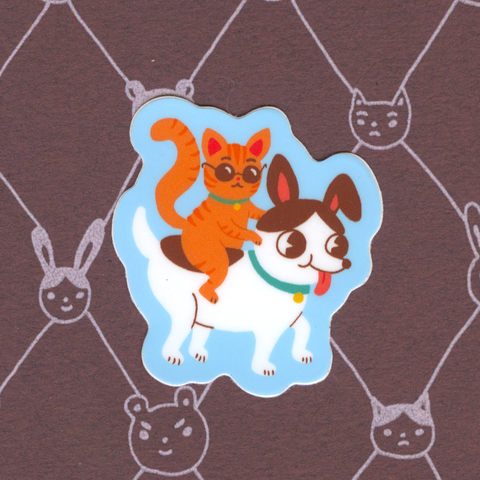 Cat & Chihuahua Sticker