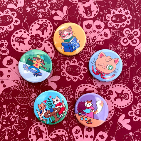 1.75" animal buttons