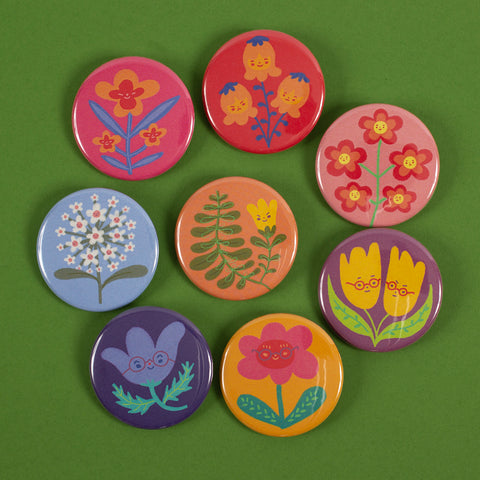 1.75" flower buttons