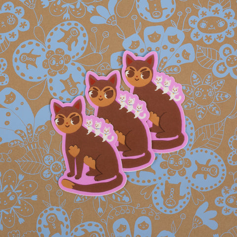 piggyback kittycat sticker